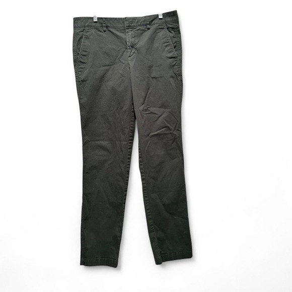 Vince Women's Green Straight Slim Chino Pants Size 10 - Picture 1 of 4
